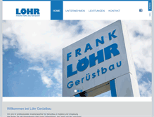 Tablet Screenshot of loehr-geruestbau.de